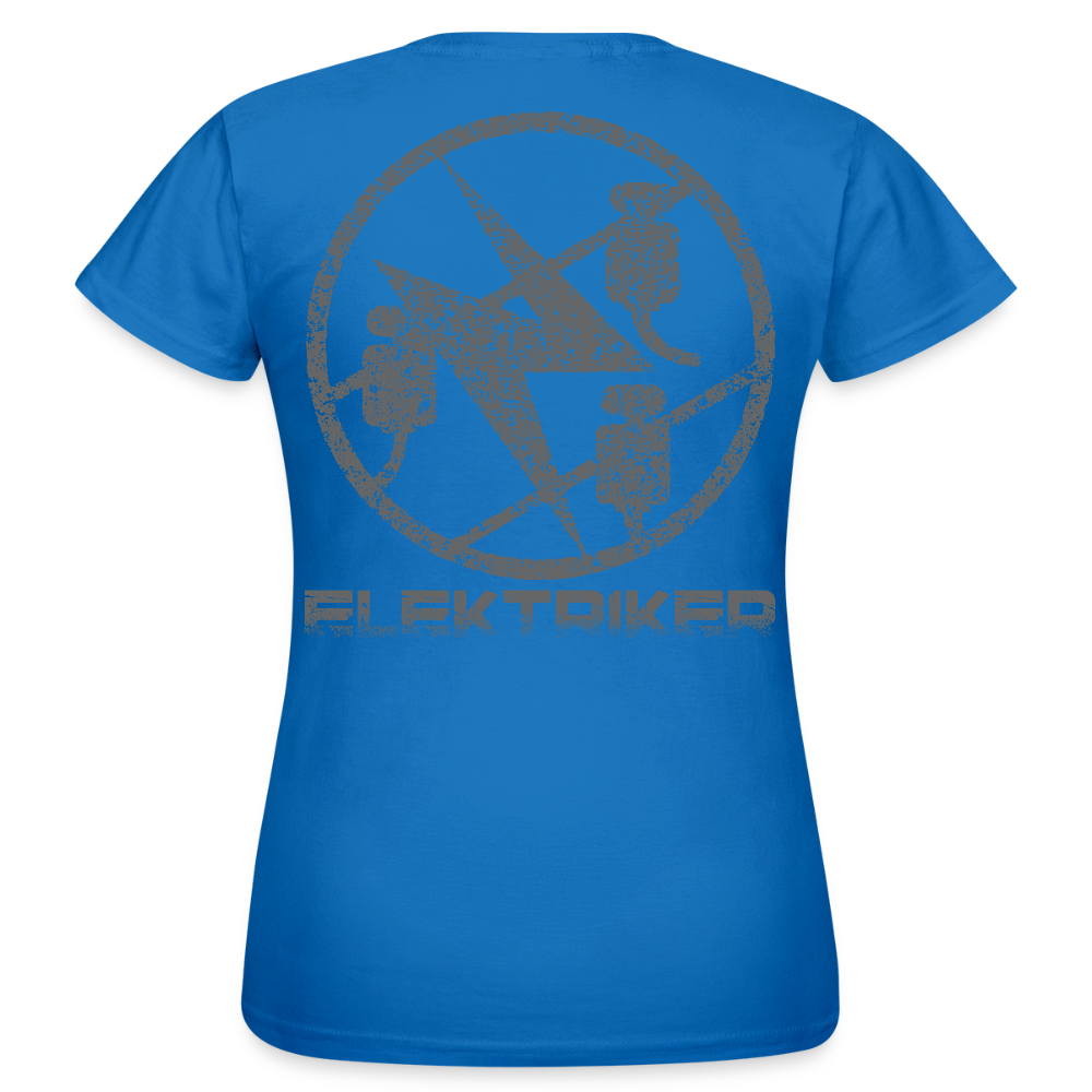 Frauen T-Shirt "Elektriker" Royalblau Frauen T-Shirt