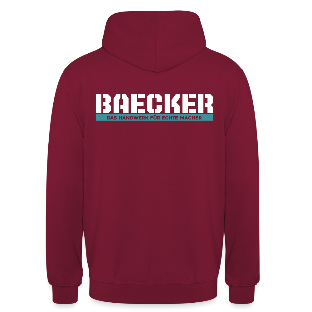 Unisex Hoodie HW-300 | MACHER "Bäcker" Bordeaux Unisex Hoodie {{ color }}