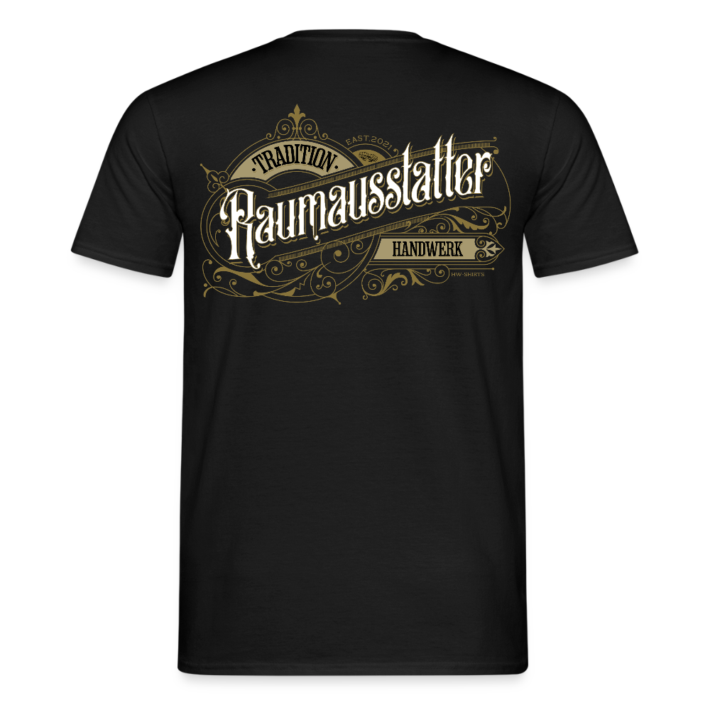 Unisex T-Shirt "Raumausstatter" Nostalgie Handwerk Schwarz Männer T-Shirt