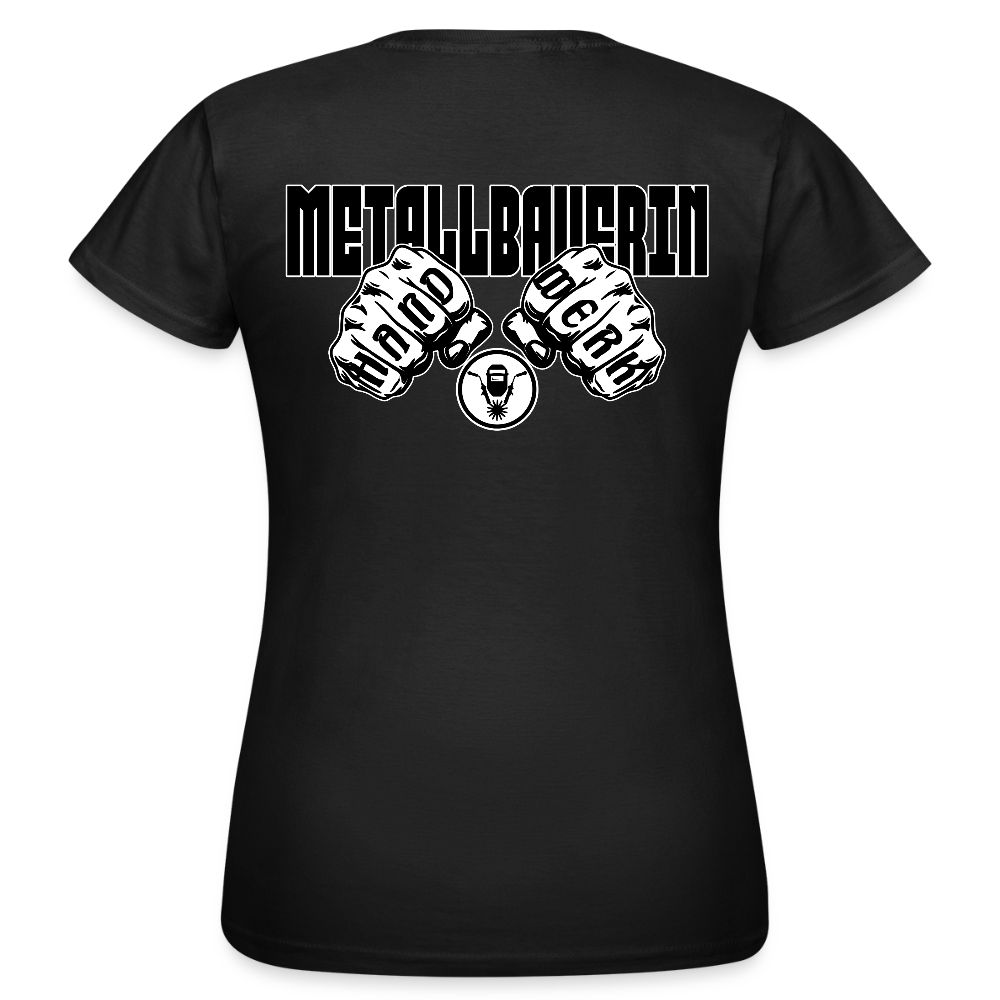 Frauen T-Shirt "Metallbauerin" (beidseitig bedruckt) - Schwarz