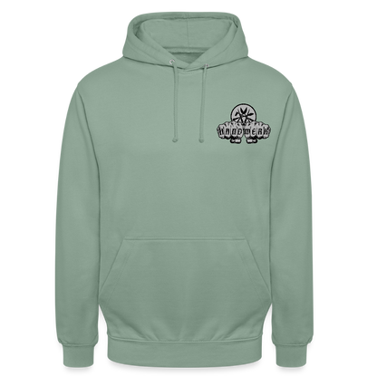 Unisex Hoodie "Spengler" beidseitig bedruckt - Graugrün