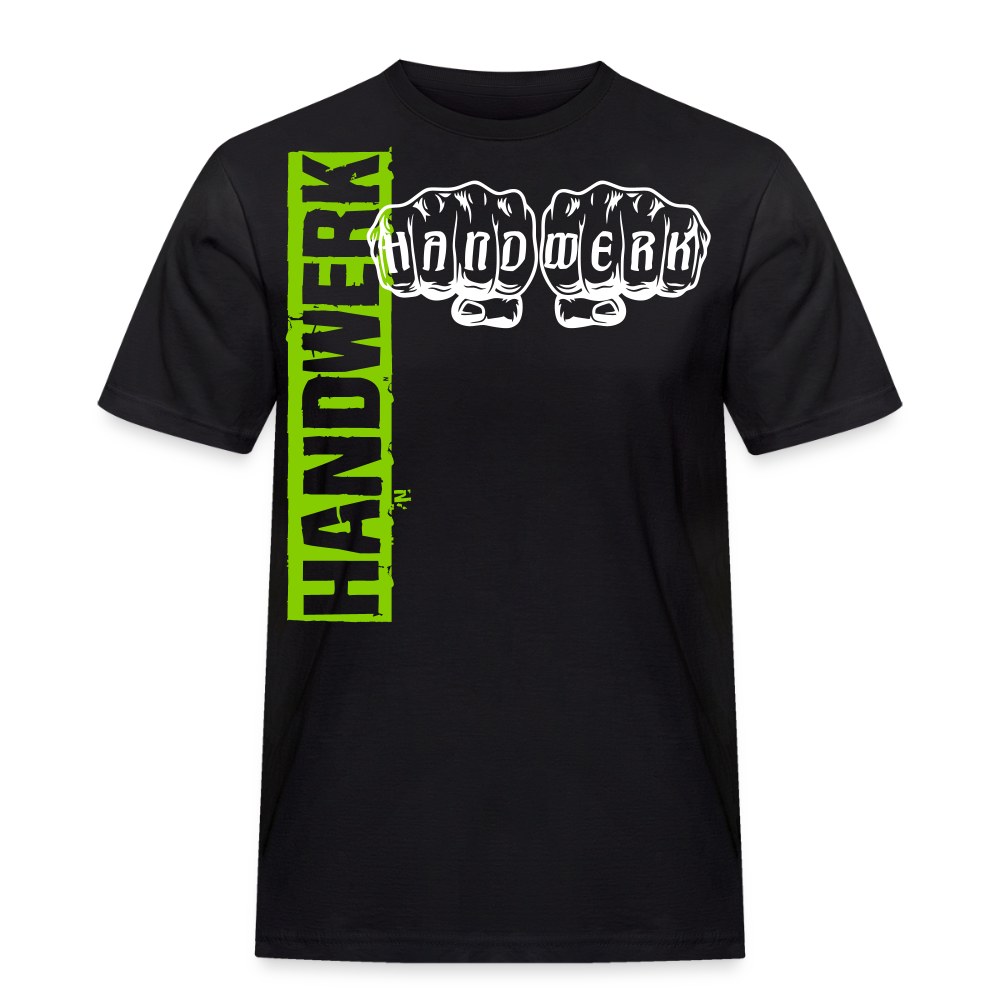 Unisex Workwear T-Shirt "Handwerk" Schwarz Männer Workwear T-Shirt