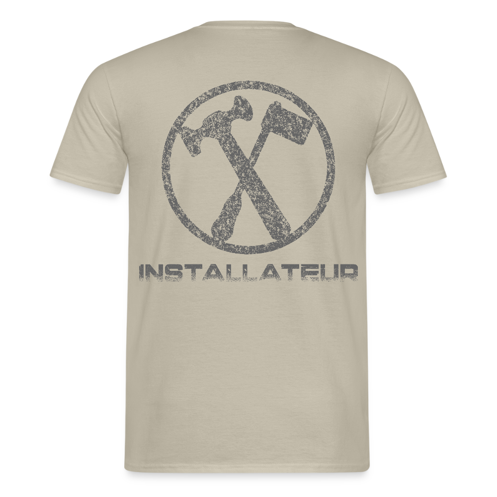 Unisex T-Shirt "Installateur" Sandbeige Männer T-Shirt