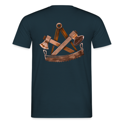 Unisex T-Shirt "Zimmermann" (beidseitig bedruckt) Navy Männer T-Shirt