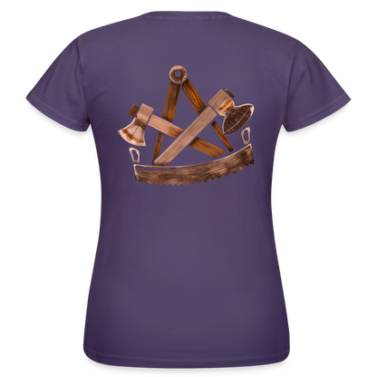 Frauen T-Shirt "Zimmermann" (beidseitig bedruckt) - Dunkellila