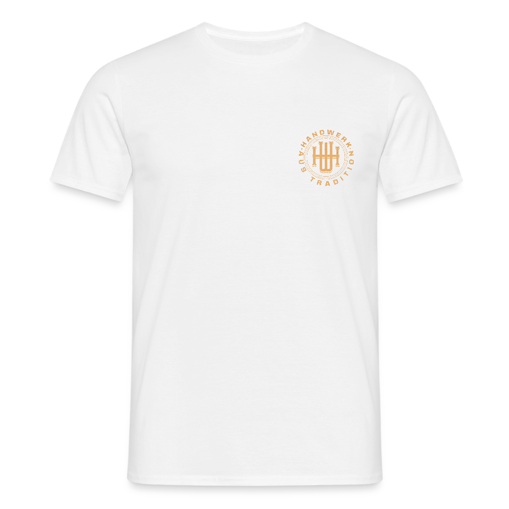 Unisex T-Shirt "Handwerk" (beidseitig bedruckt) Weiß Männer T-Shirt