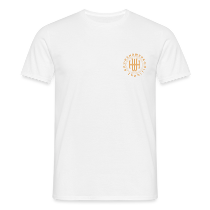 Unisex T-Shirt "Handwerk" (beidseitig bedruckt) Weiß Männer T-Shirt