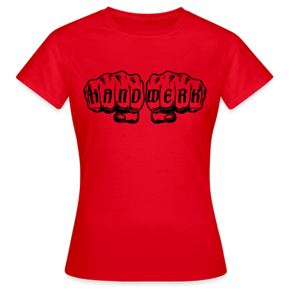 Frauen T-Shirt "Handwerk" Rot Frauen T-Shirt