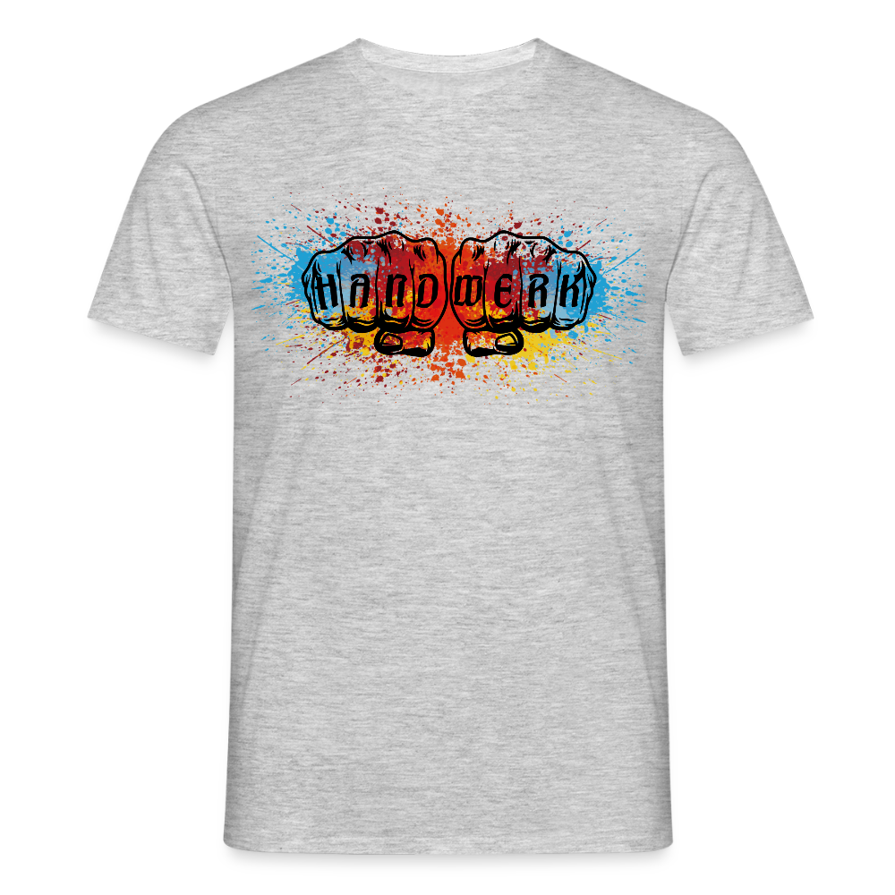Unisex T-Shirt "Splash-Color" Grau meliert Männer T-Shirt