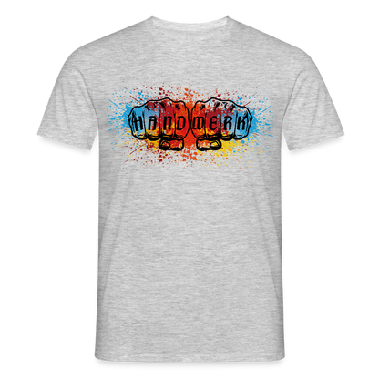 Unisex T-Shirt "Splash-Color" Grau meliert Männer T-Shirt