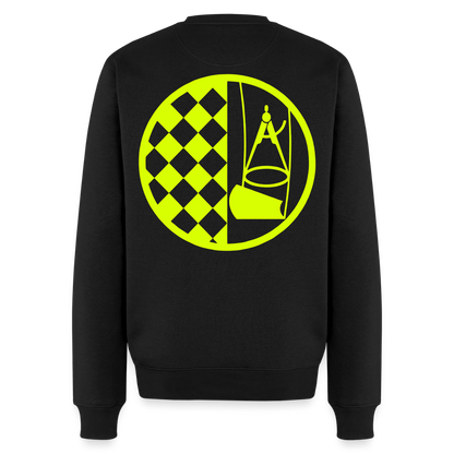 Unisex Premium Pullover "Bodenleger" neongelb Schwarz Männer Premium Pullover