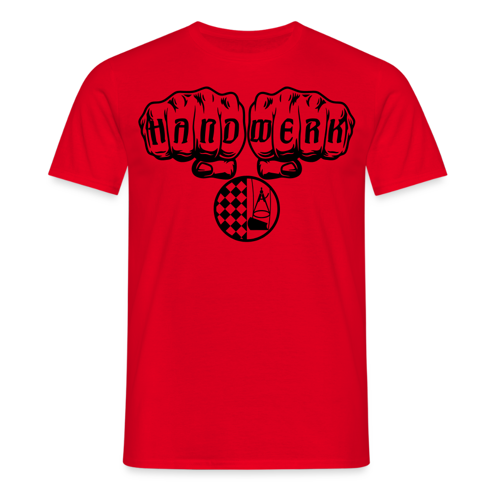 Unisex T-Shirt "Bodenleger" Rot Männer T-Shirt