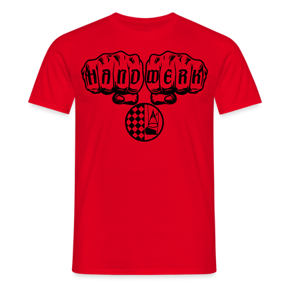 Unisex T-Shirt "Bodenleger" Rot Männer T-Shirt