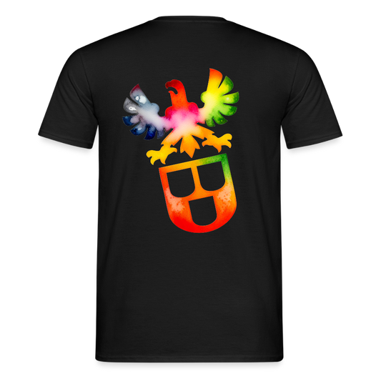 Unisex T-Shirt "Maler" (beidseitig bedruckt) - Schwarz