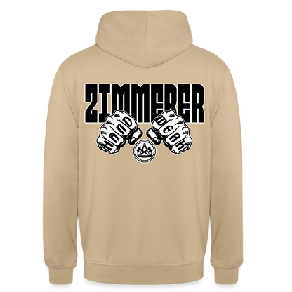 Unisex Hoodie "Zimmerer" (beidseitig bedruckt) Beige Unisex Hoodie
