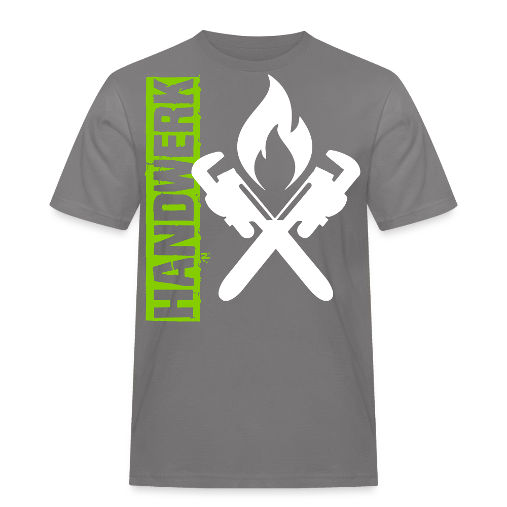 Unisex Workwear T-Shirt "Heizungsbauer" Grau Männer Workwear T-Shirt