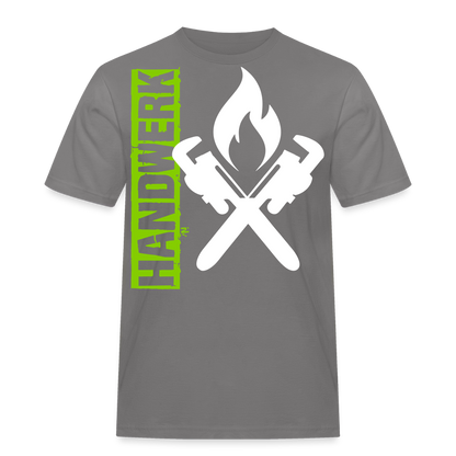 Unisex Workwear T-Shirt "Heizungsbauer" Grau Männer Workwear T-Shirt