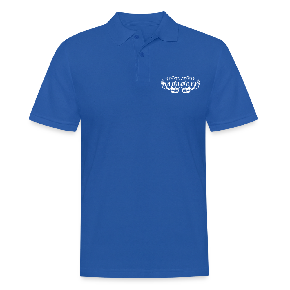 Männer Poloshirt "Handwerk" Royalblau Männer Poloshirt