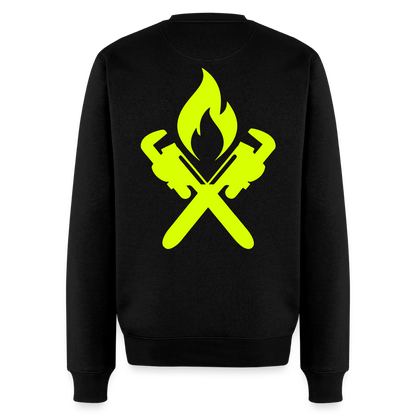 Unisex Premium Pullover "Heizungsbauer" neongelb Schwarz Männer Premium Pullover