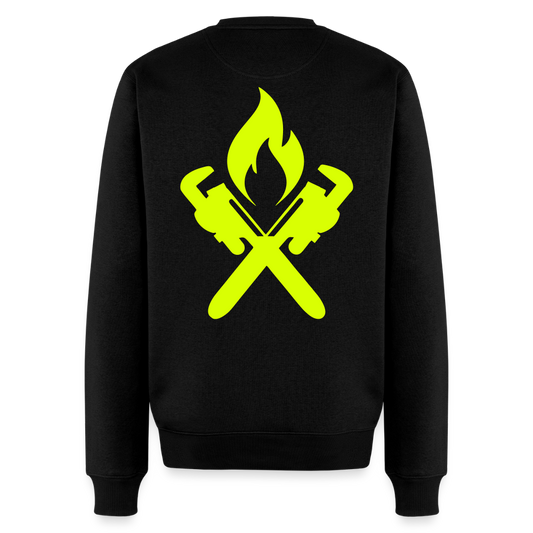 Unisex Premium Pullover "Heizungsbauer" neongelb Schwarz Männer Premium Pullover