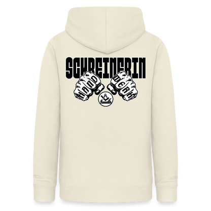 Frauen Hoodie "Schreinerin" (beidseitig beruckt) Vanille-Milchshake Frauen Hoodie