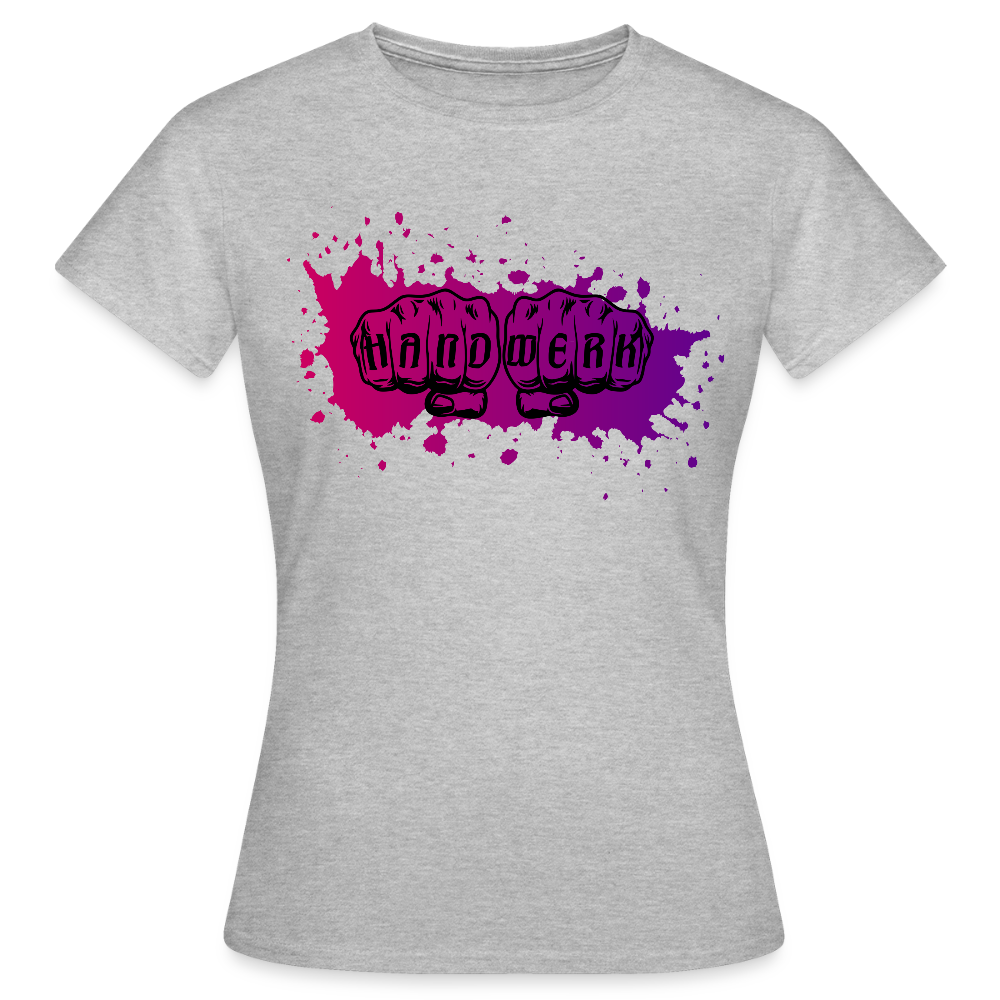 Frauen T-Shirt "Splash-Violett" Grau meliert Frauen T-Shirt