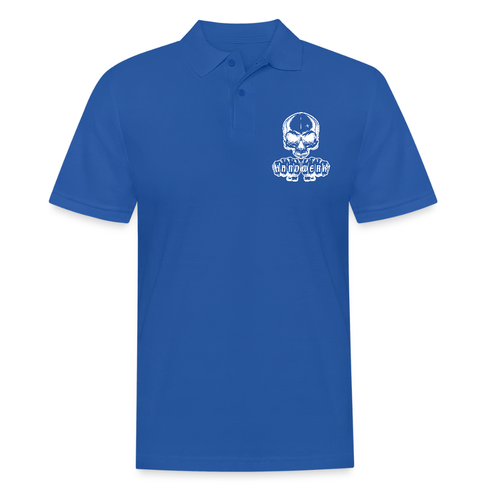 Männer Poloshirt "Skull-Handwerk" Royalblau Männer Poloshirt