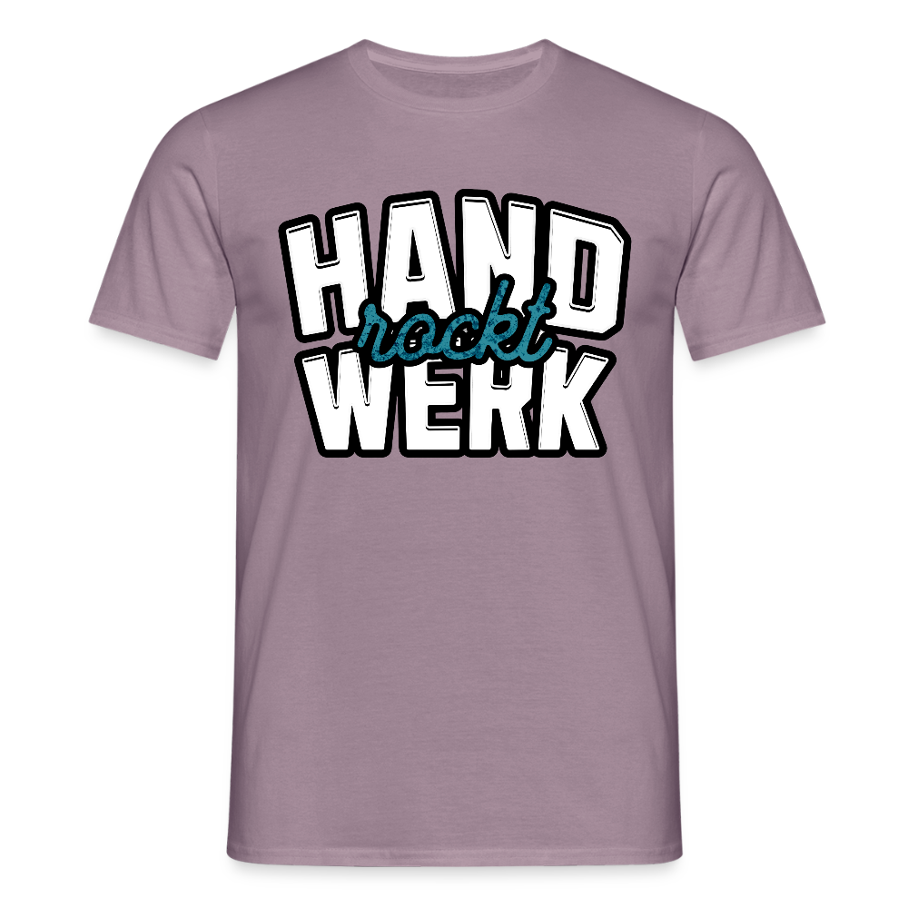 Unisex T-Shirt "Handwerk rockt" Lilagrau Männer T-Shirt