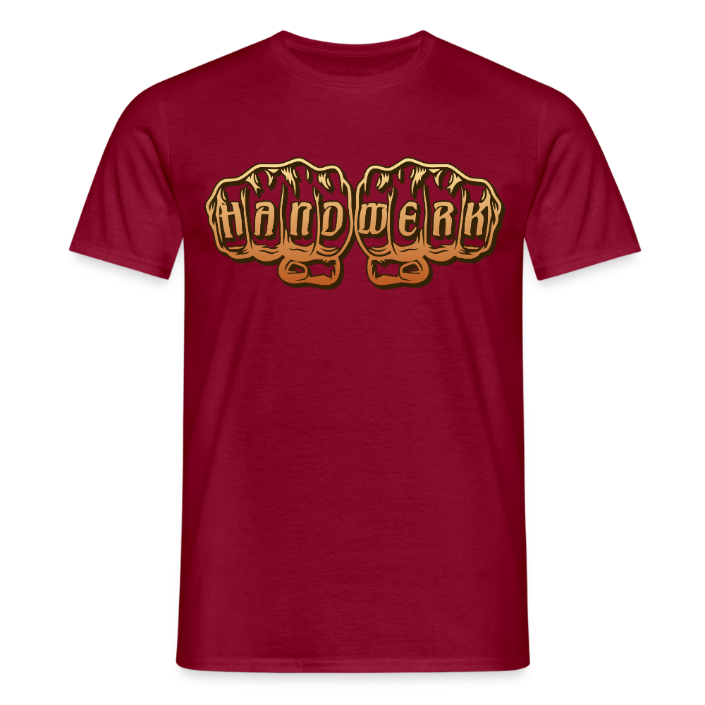 Unisex T-Shirt "Handwerk" Ziegelrot Männer T-Shirt