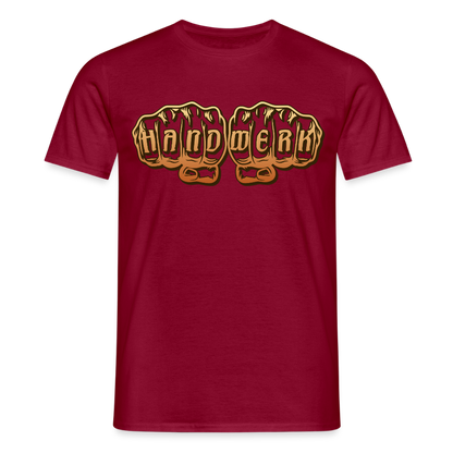 Unisex T-Shirt "Handwerk" Ziegelrot Männer T-Shirt
