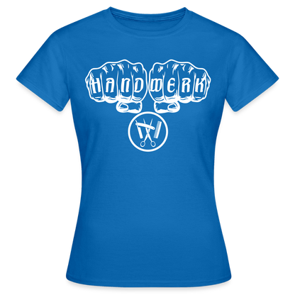 Frauen T-Shirt "Friseur" Royalblau Frauen T-Shirt