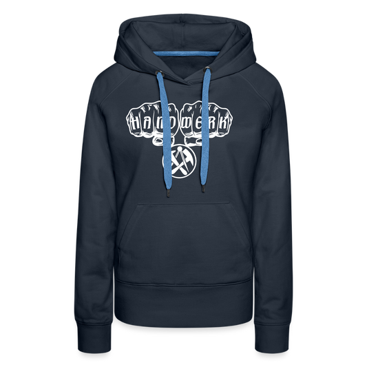Frauen Premium Hoodie "Dachdecker" - Navy