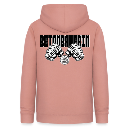 Frauen Hoodie "Betonbauerin" (beidseitig beruckt) Altrosa Frauen Hoodie