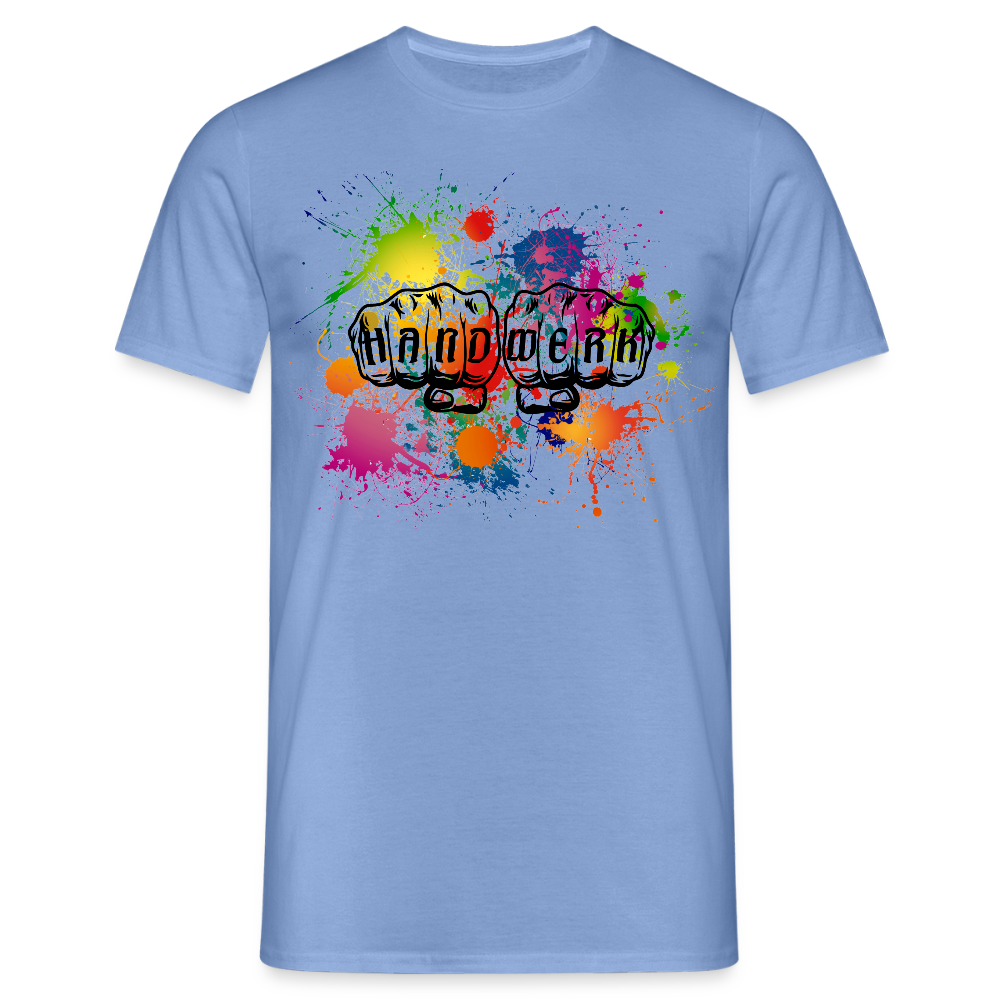 Unisex T-Shirt "Handwerk-Farbklecks" carolina blue Männer T-Shirt