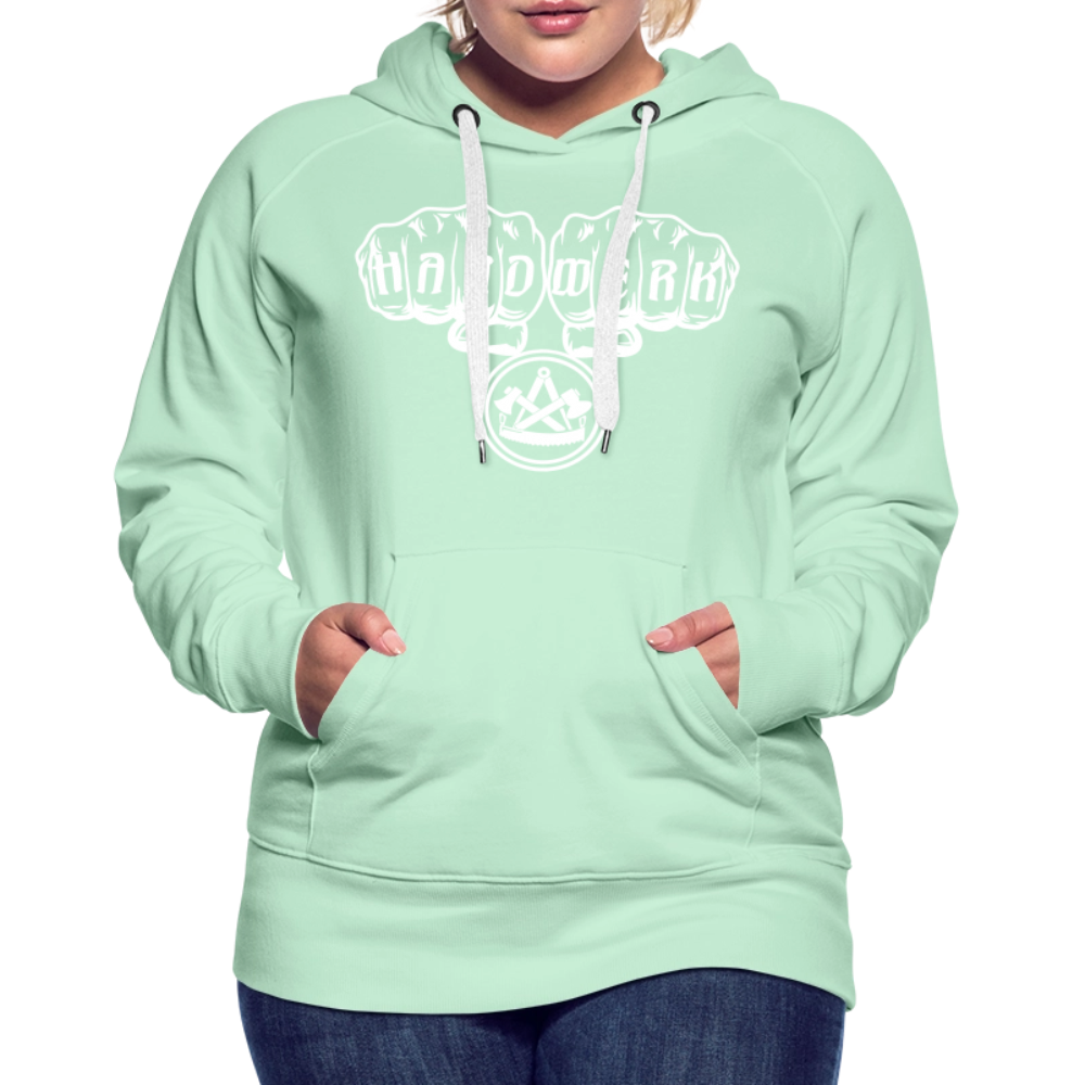 Frauen Premium Hoodie "Zimmermann" - helles Mintgrün