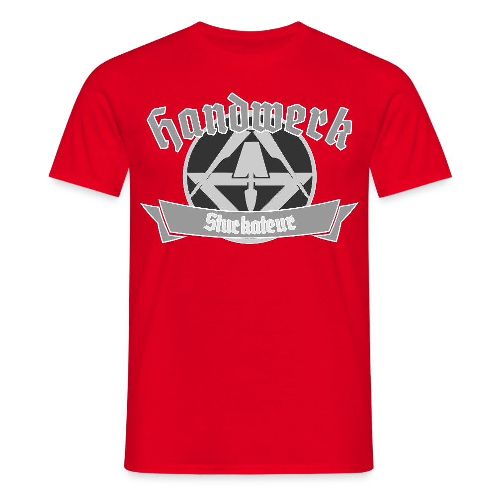Unisex T-Shirt "Stuckateur" Rot Männer T-Shirt