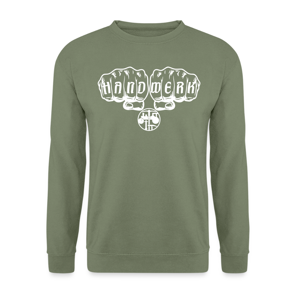 Unisex Pullover "Strassenbauer" Armeegrün Unisex Pullover
