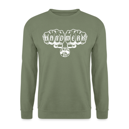 Unisex Pullover "Strassenbauer" Armeegrün Unisex Pullover