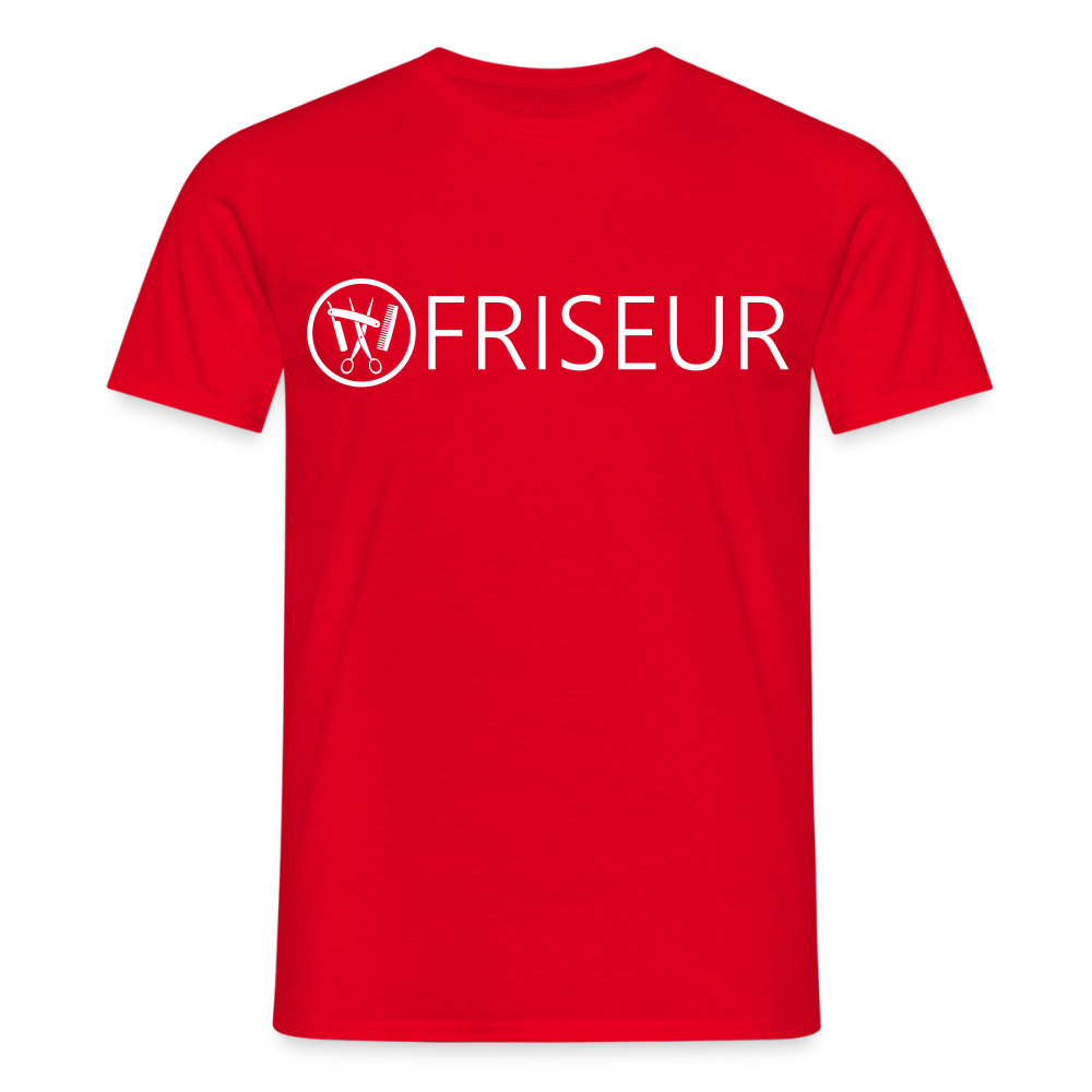 Unisex T-Shirt "Friseur" Rot Männer T-Shirt