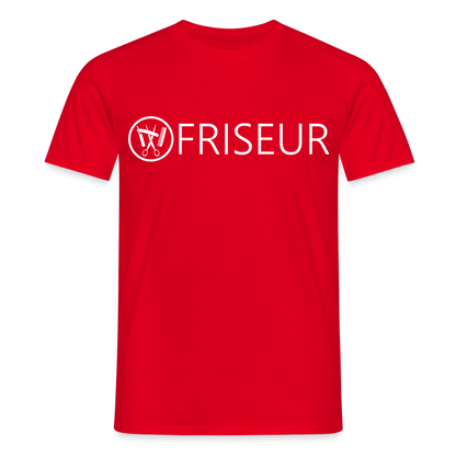 Unisex T-Shirt "Friseur" Rot Männer T-Shirt