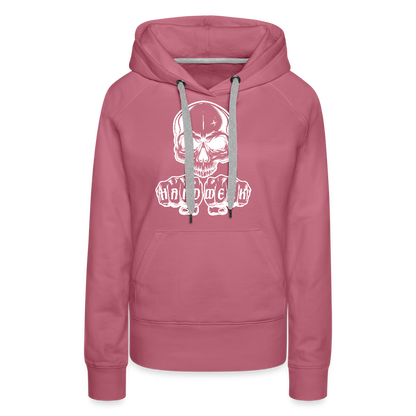 Frauen Premium Hoodie "Skull-Handwerk" Malve Frauen Premium Hoodie