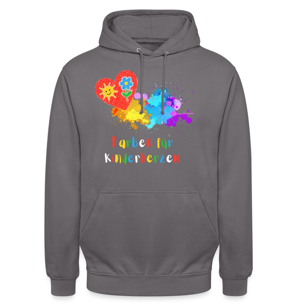 Unisex Hoodie "Kinderherzen" Mittelgrau Unisex Hoodie
