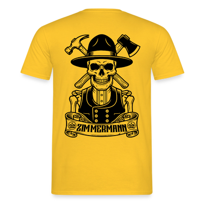 Beidseitig bedrucktes Unisex Handwerker T-Shirt von Spreadconnect mit Skull & Zunft Design, Männer T-Shirt, hochwertige Baumwolle