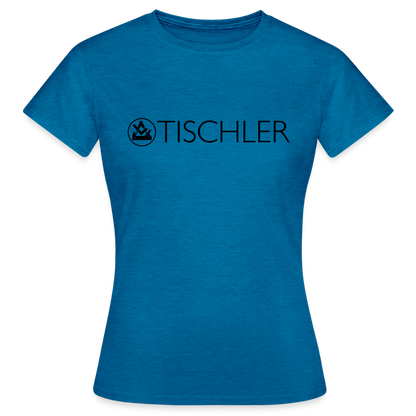 Frauen T-Shirt "Tischler" Antikblaues Saphir meliert Frauen T-Shirt