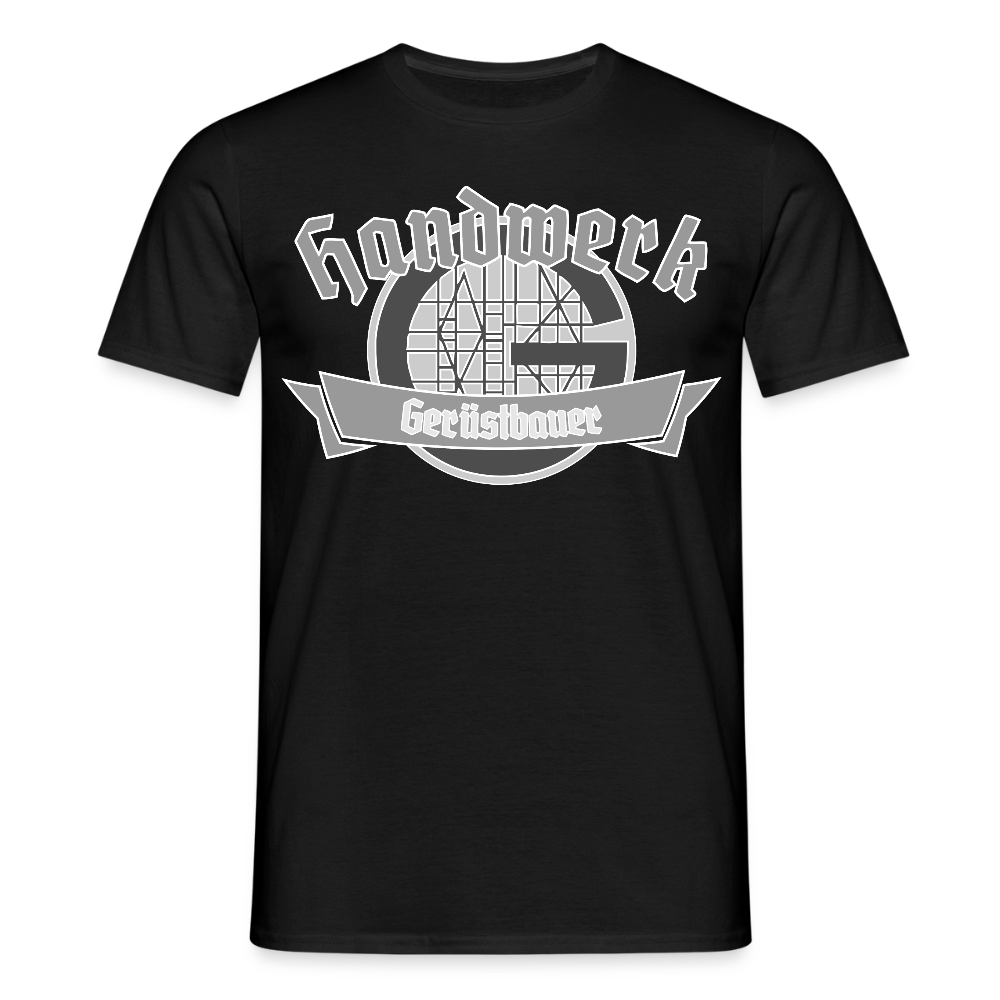 Unisex T-Shirt "Gerüstbauer" Schwarz Männer T-Shirt