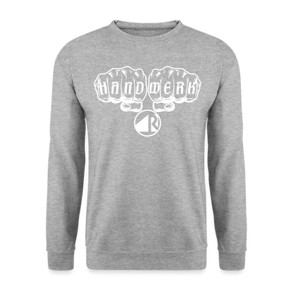 Unisex Pullover "Raumausstatter" Weißgrau meliert Unisex Pullover