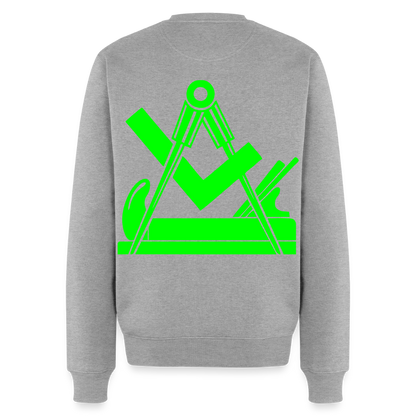 Unisex Premium Pullover "Schreiner" neongrün Grau meliert Männer Premium Pullover
