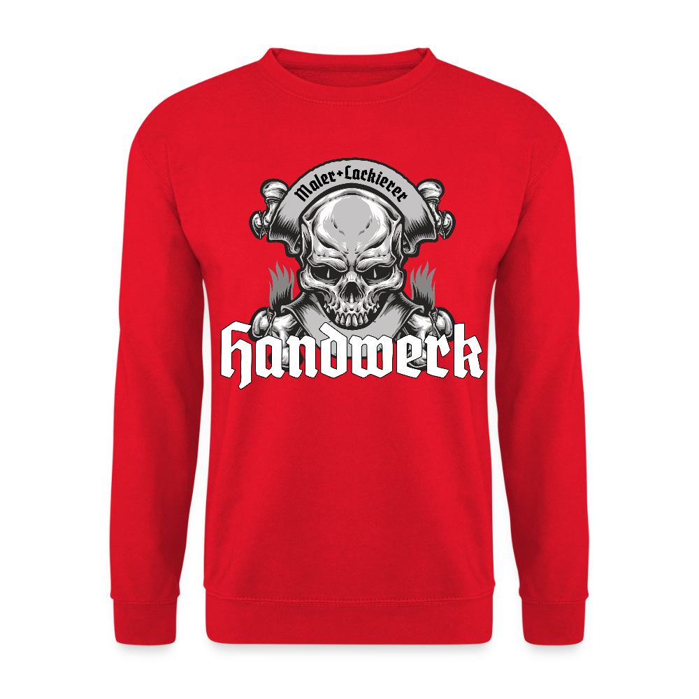 Unisex Pullover "Skull-Maler/Lackierer" Rot Unisex Pullover