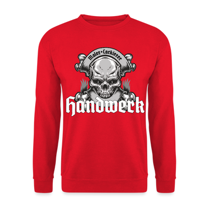Unisex Pullover "Skull-Maler/Lackierer" Rot Unisex Pullover
