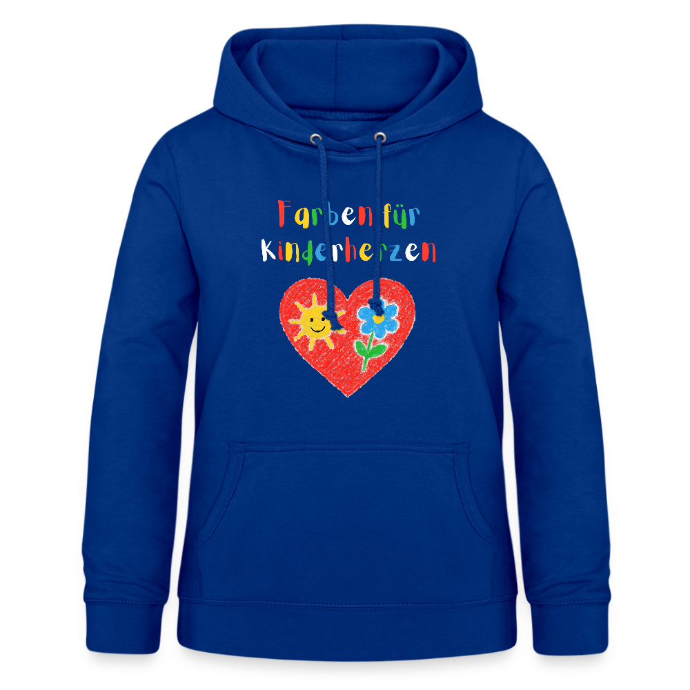 Frauen Hoodie "Farben für Kinderherzen" Royalblau Frauen Hoodie